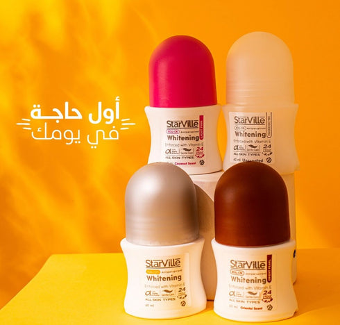 ستارفيل رول اون مزيل رائحة العرق للتفتيح برائحة التوت الاحمر 60 مل - Starville